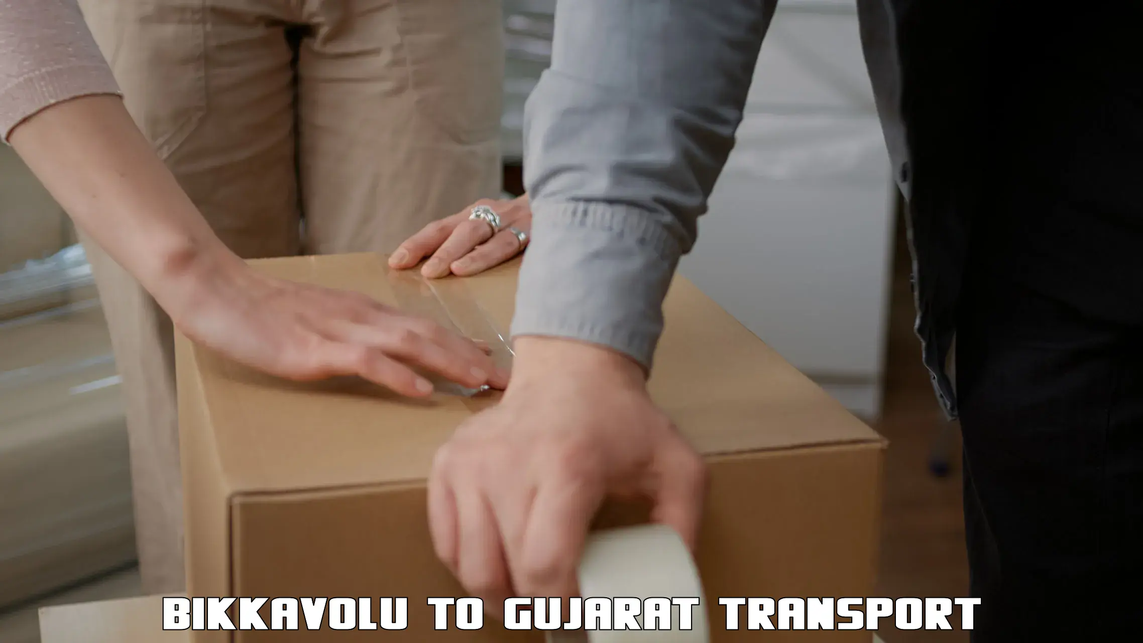 Land transport services in Bikkavolu to Gujarat