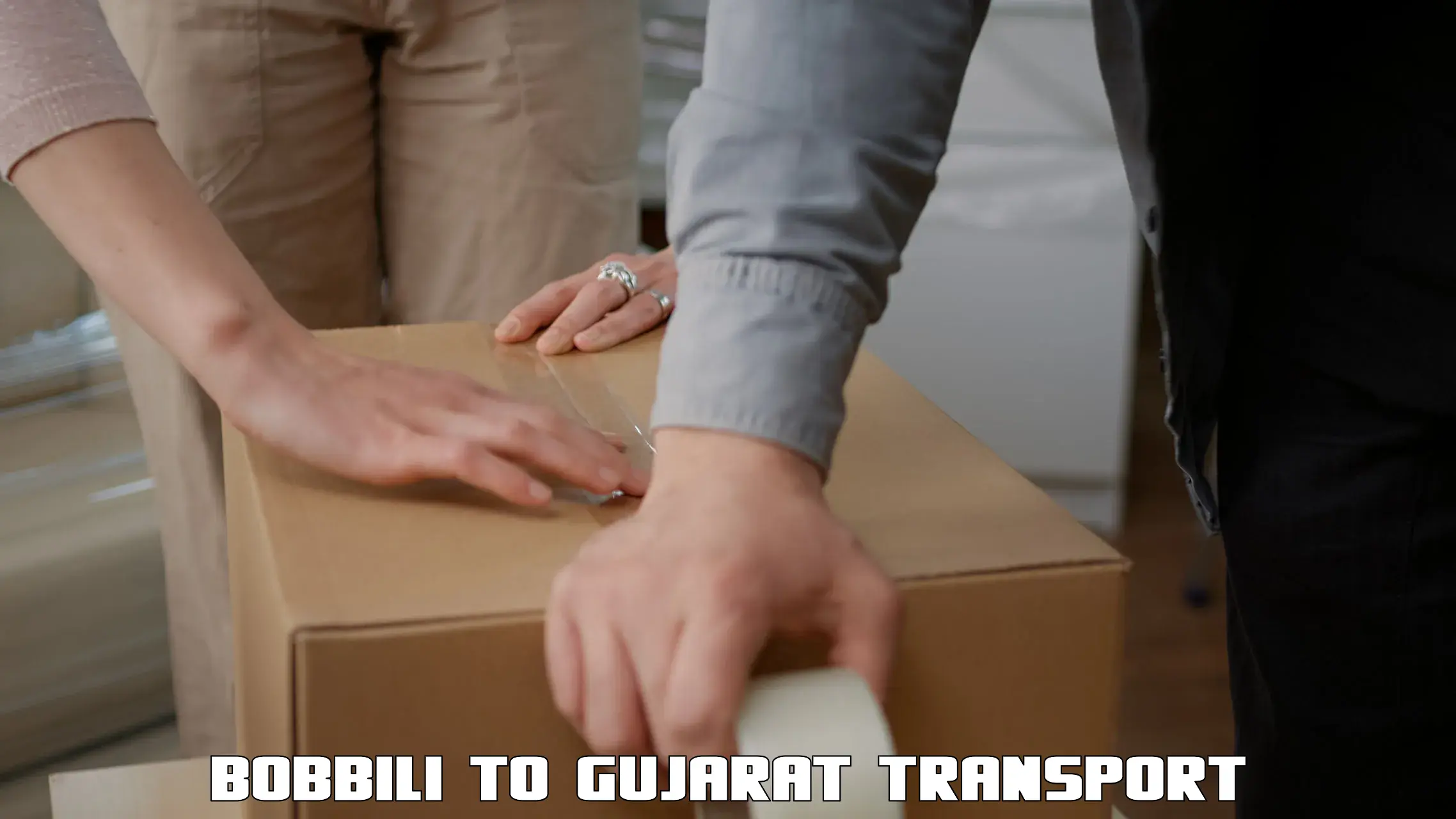 Cargo train transport services Bobbili to Gujarat