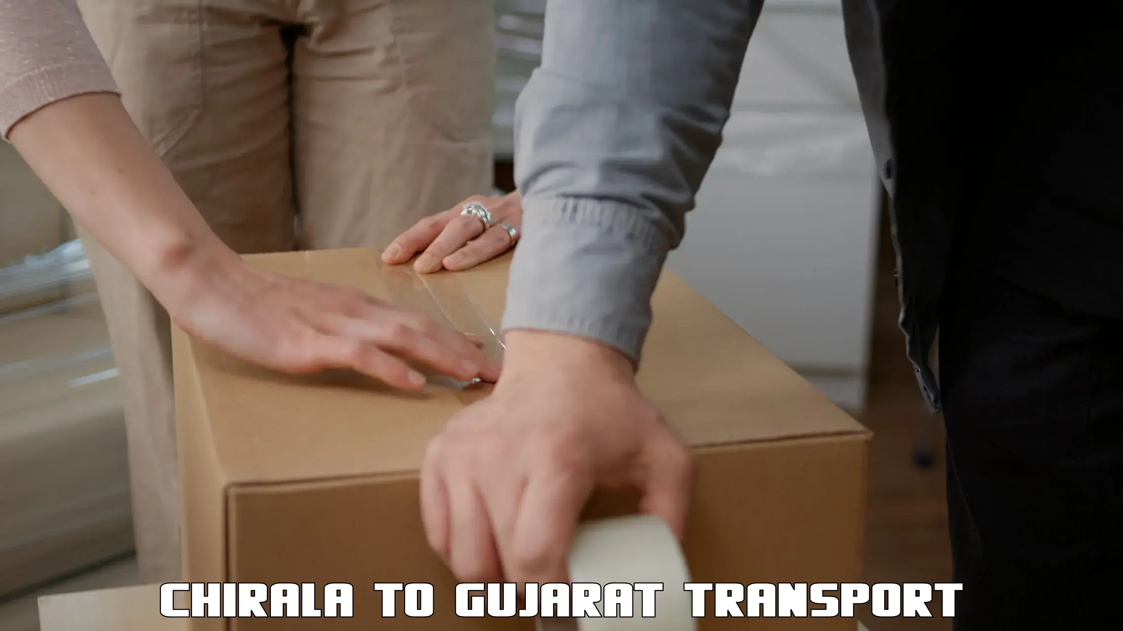 Goods delivery service Chirala to Gujarat