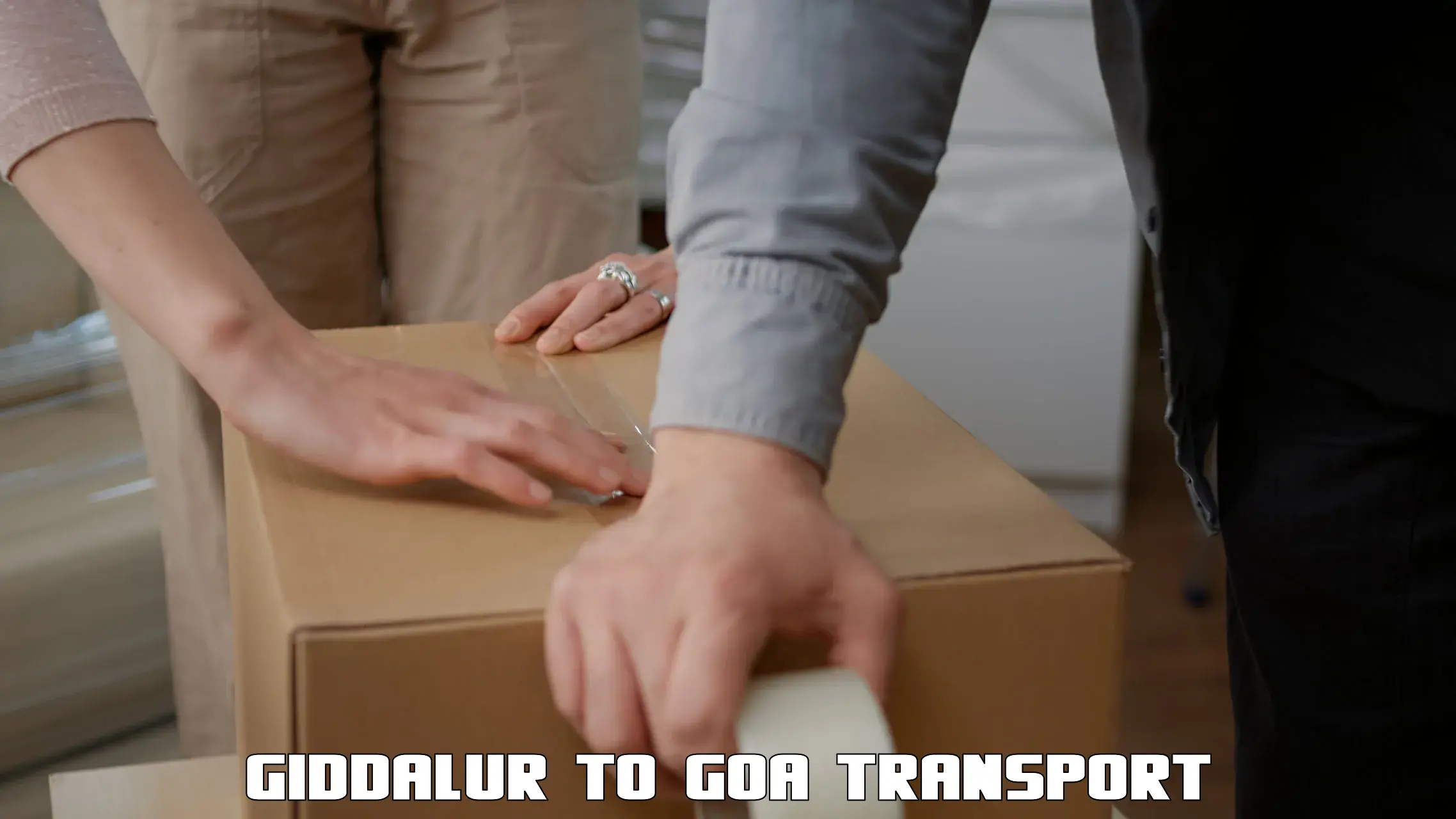 Vehicle parcel service Giddalur to Sanvordem