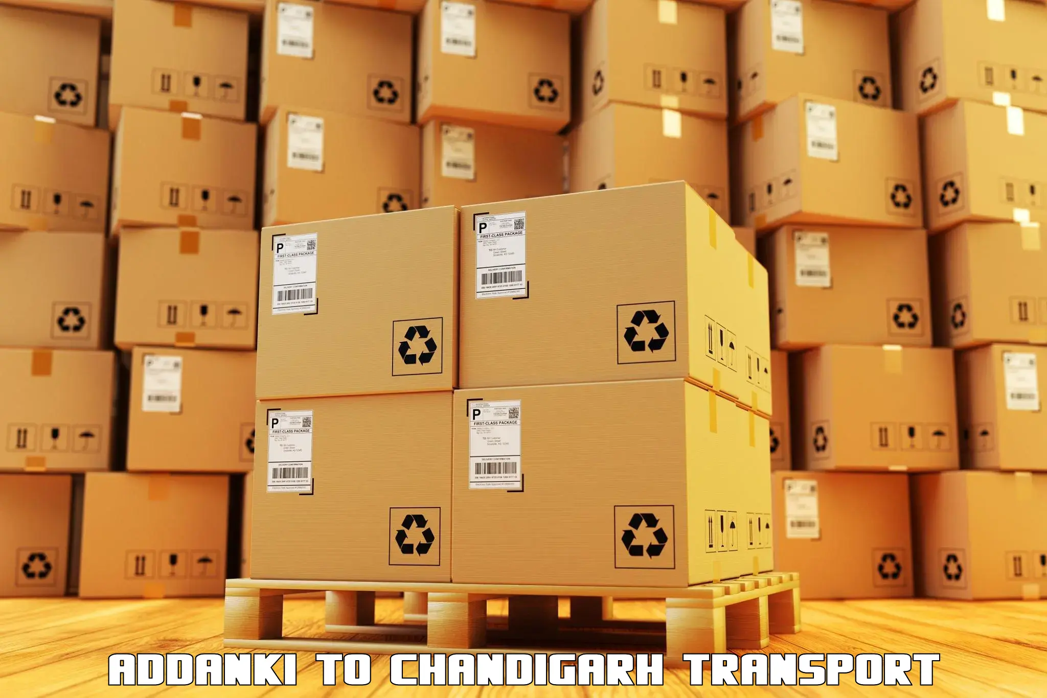 Two wheeler transport services Addanki to Panjab University Chandigarh