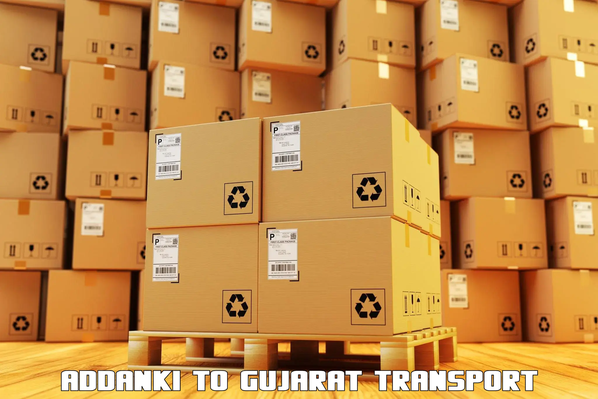 Pick up transport service Addanki to Jhagadia