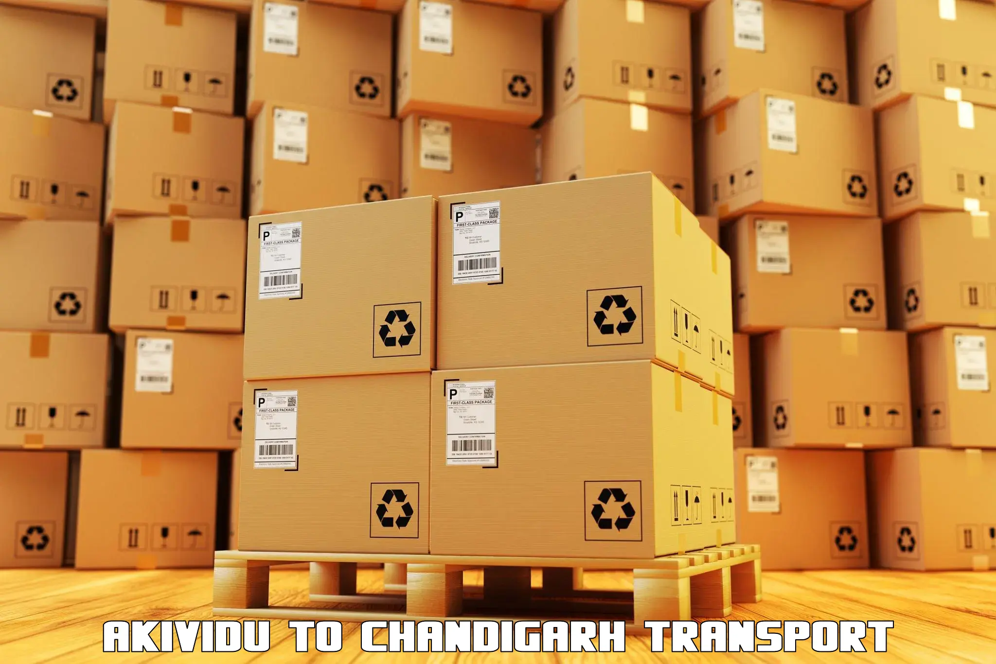 Pick up transport service in Akividu to Panjab University Chandigarh