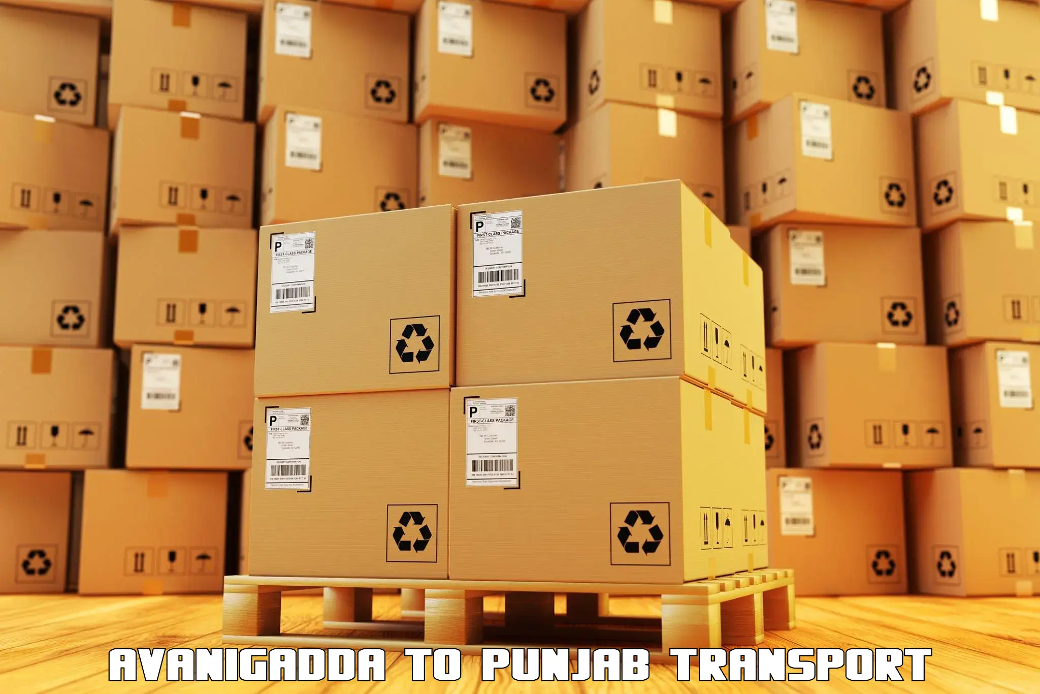 Two wheeler parcel service Avanigadda to Garhshankar