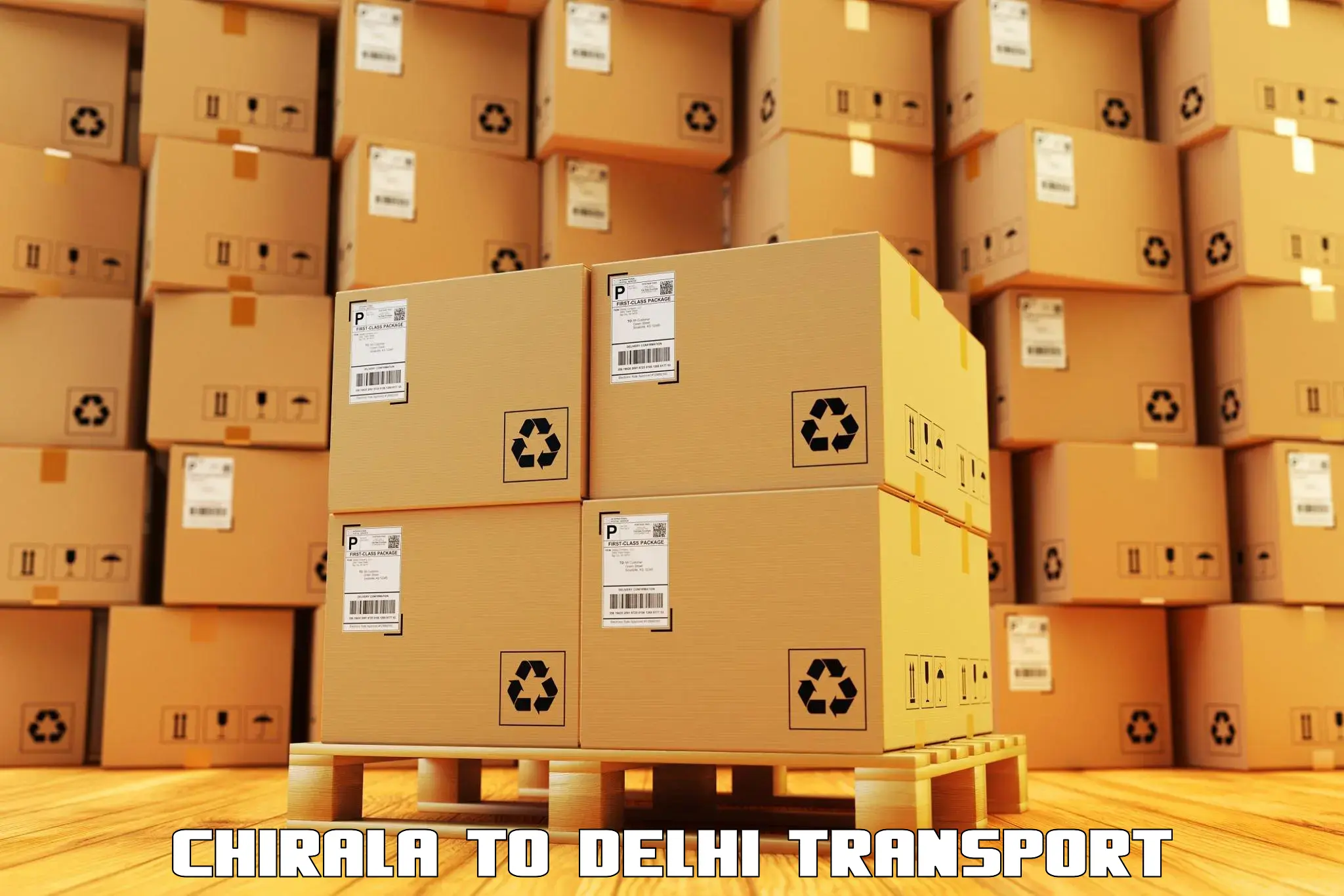 Bike transport service Chirala to Delhi