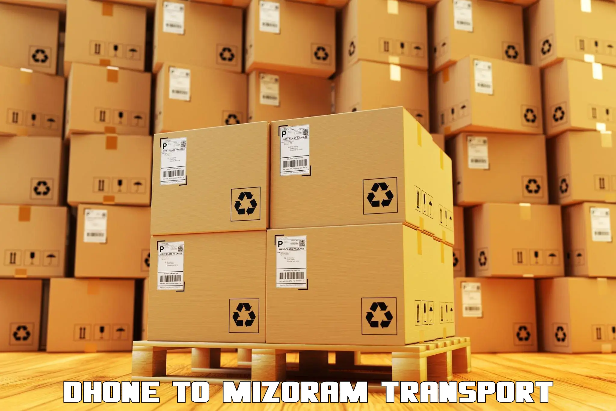 Cargo transport services Dhone to Mizoram University Aizawl