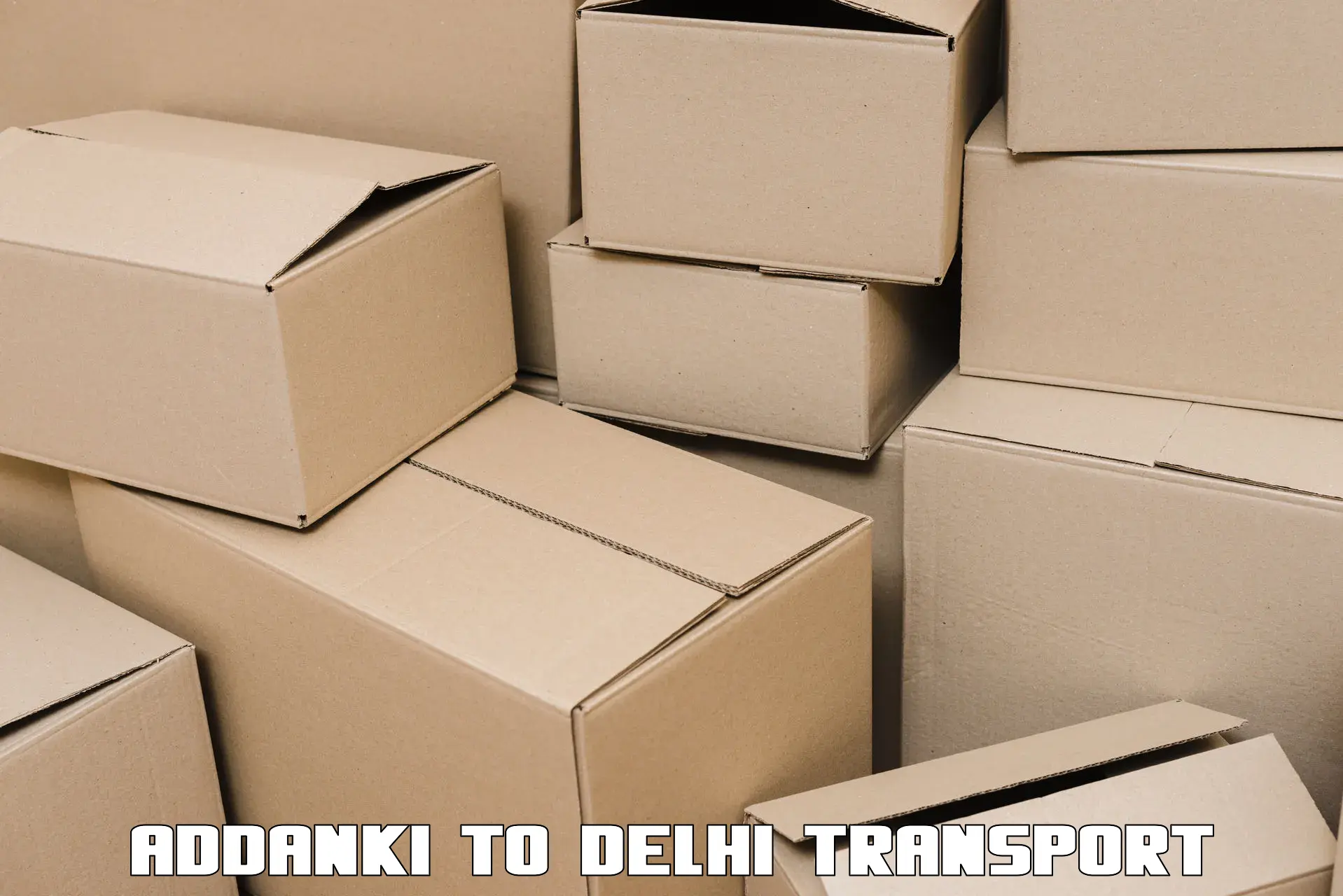 Container transport service Addanki to Jawaharlal Nehru University New Delhi