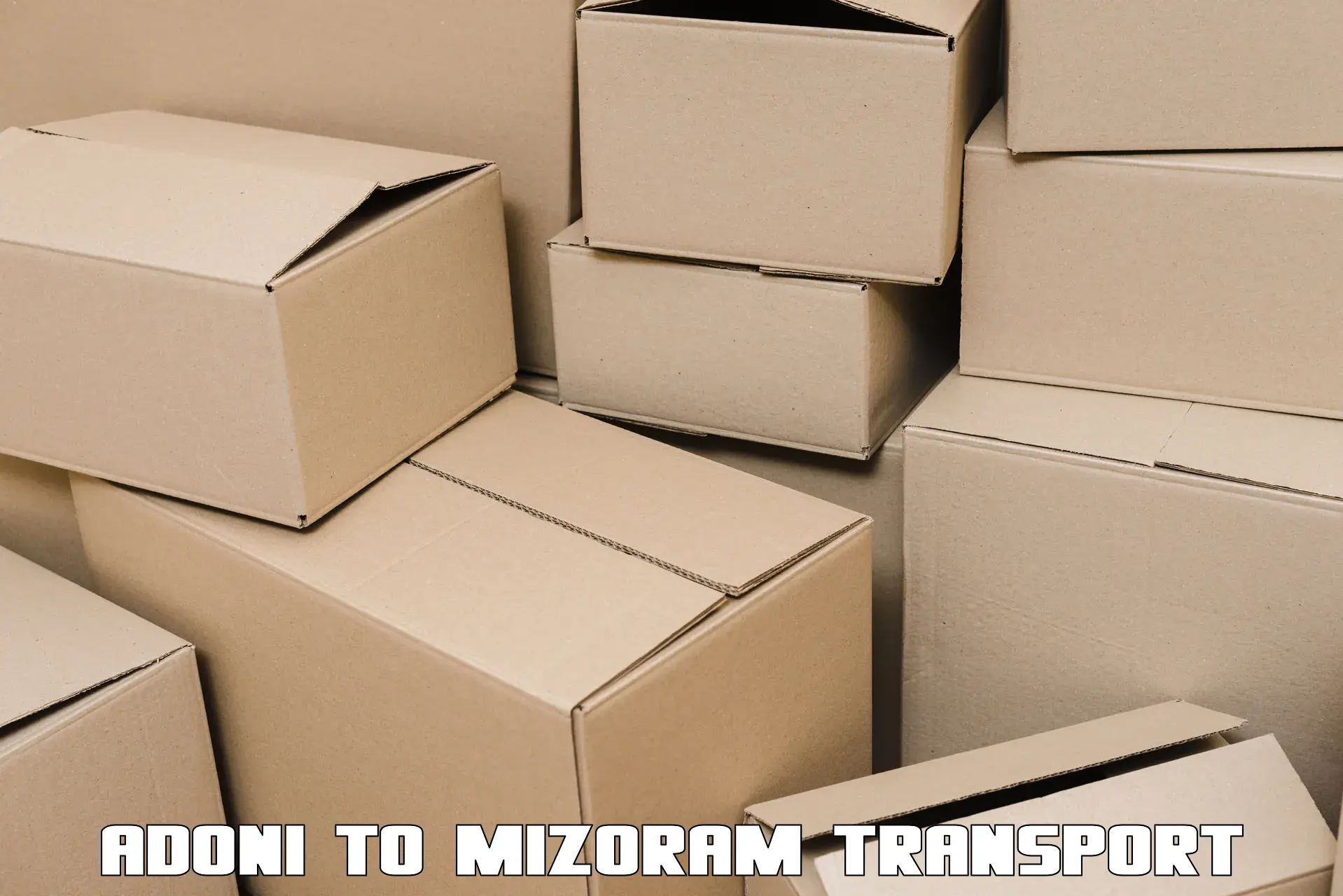 Container transport service Adoni to Mizoram