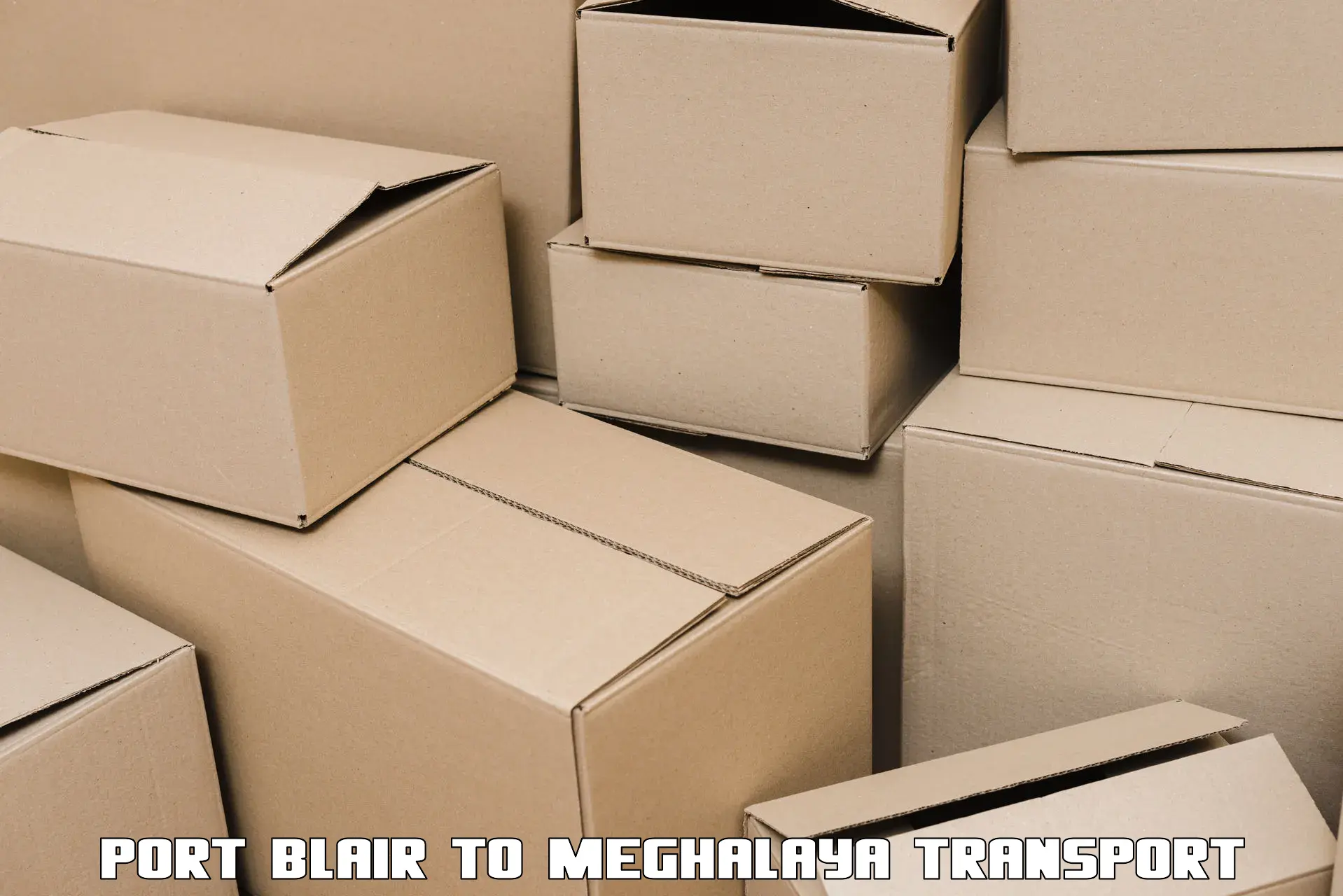 Two wheeler parcel service Port Blair to Meghalaya