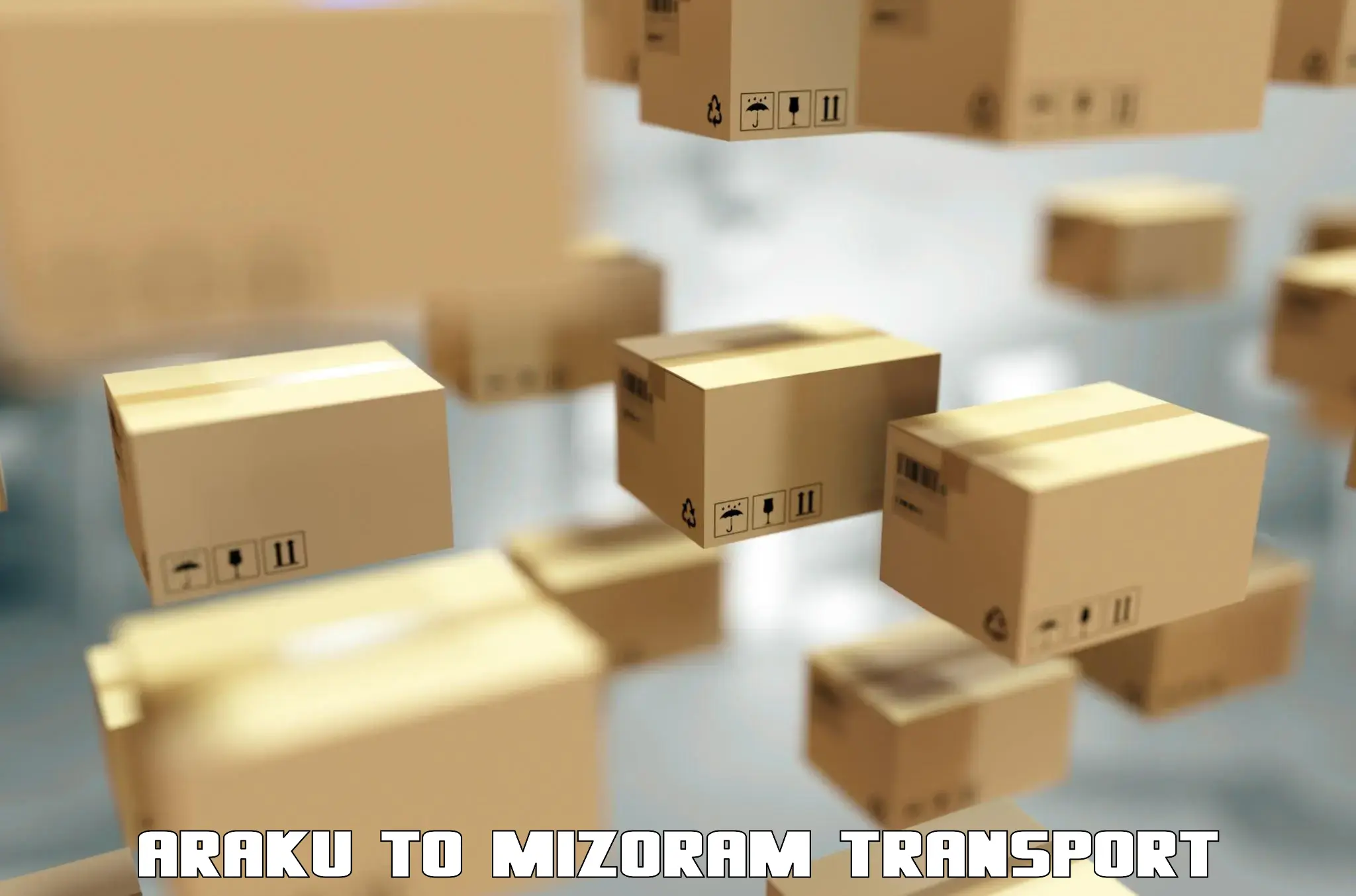 Material transport services Araku to Aizawl