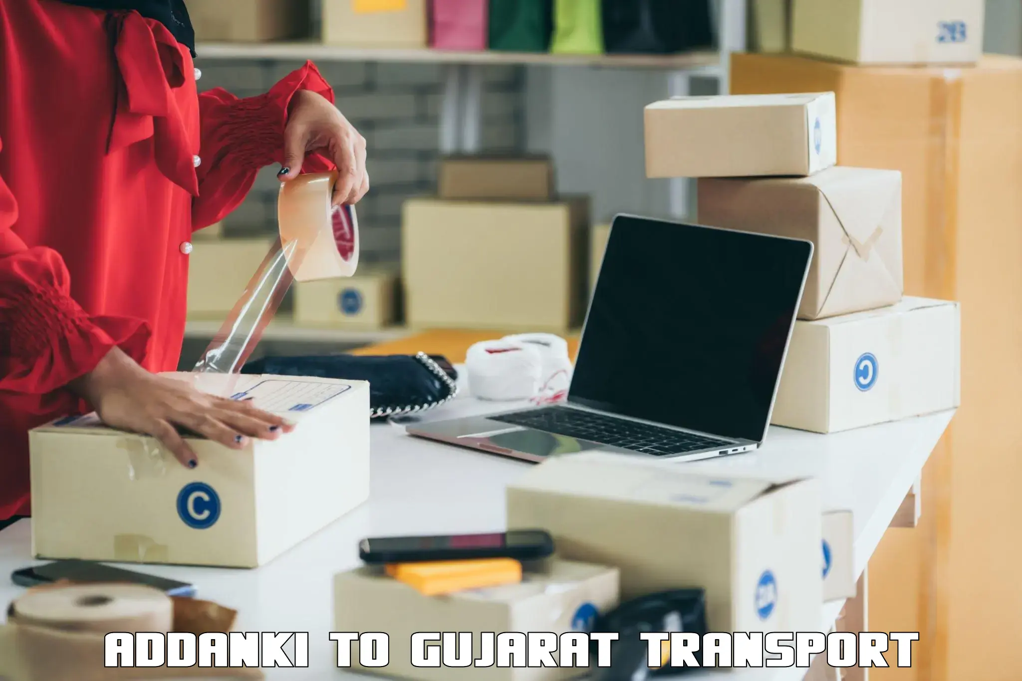 Cargo transport services Addanki to Gujarat
