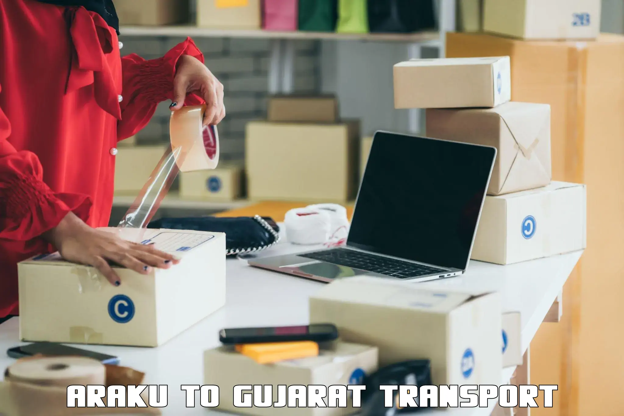 Pick up transport service Araku to Gujarat