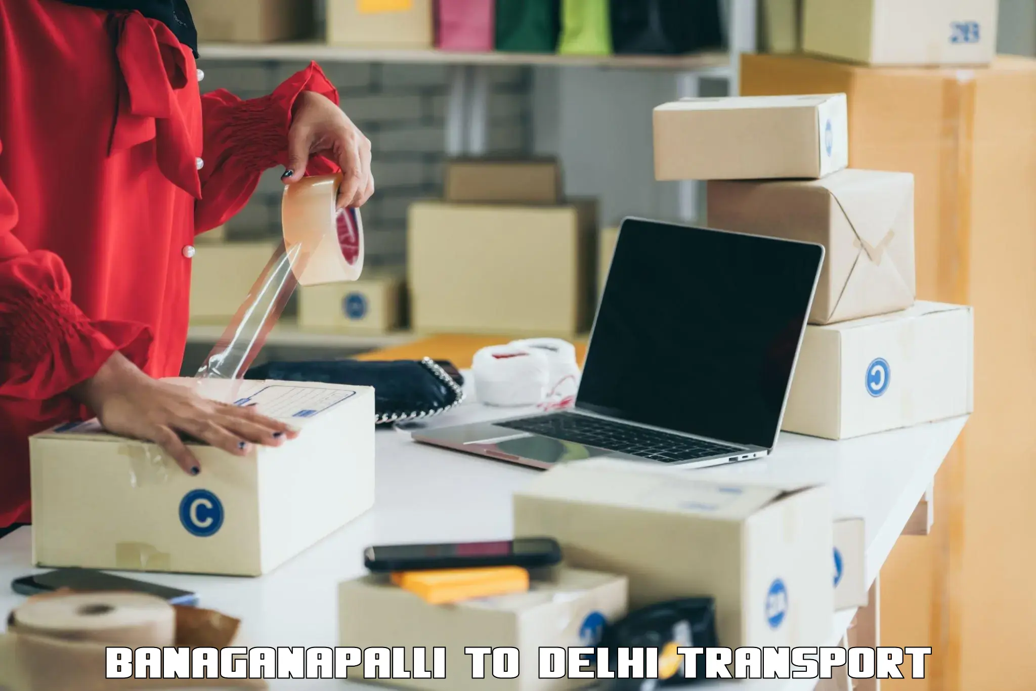 Two wheeler parcel service Banaganapalli to Jamia Millia Islamia New Delhi