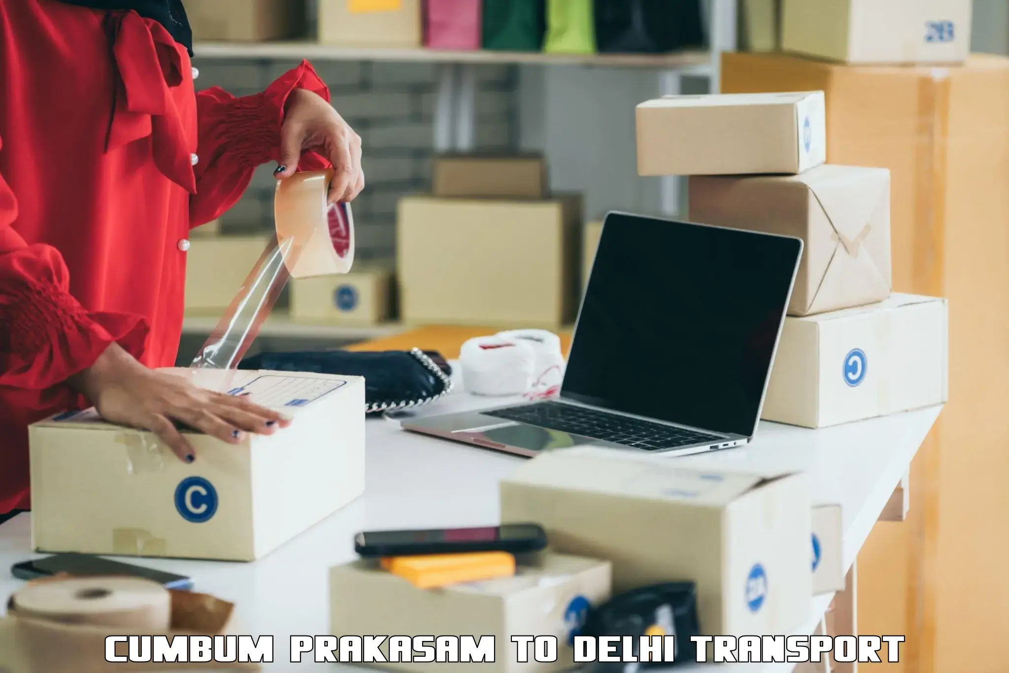 Online transport booking Cumbum Prakasam to University of Delhi