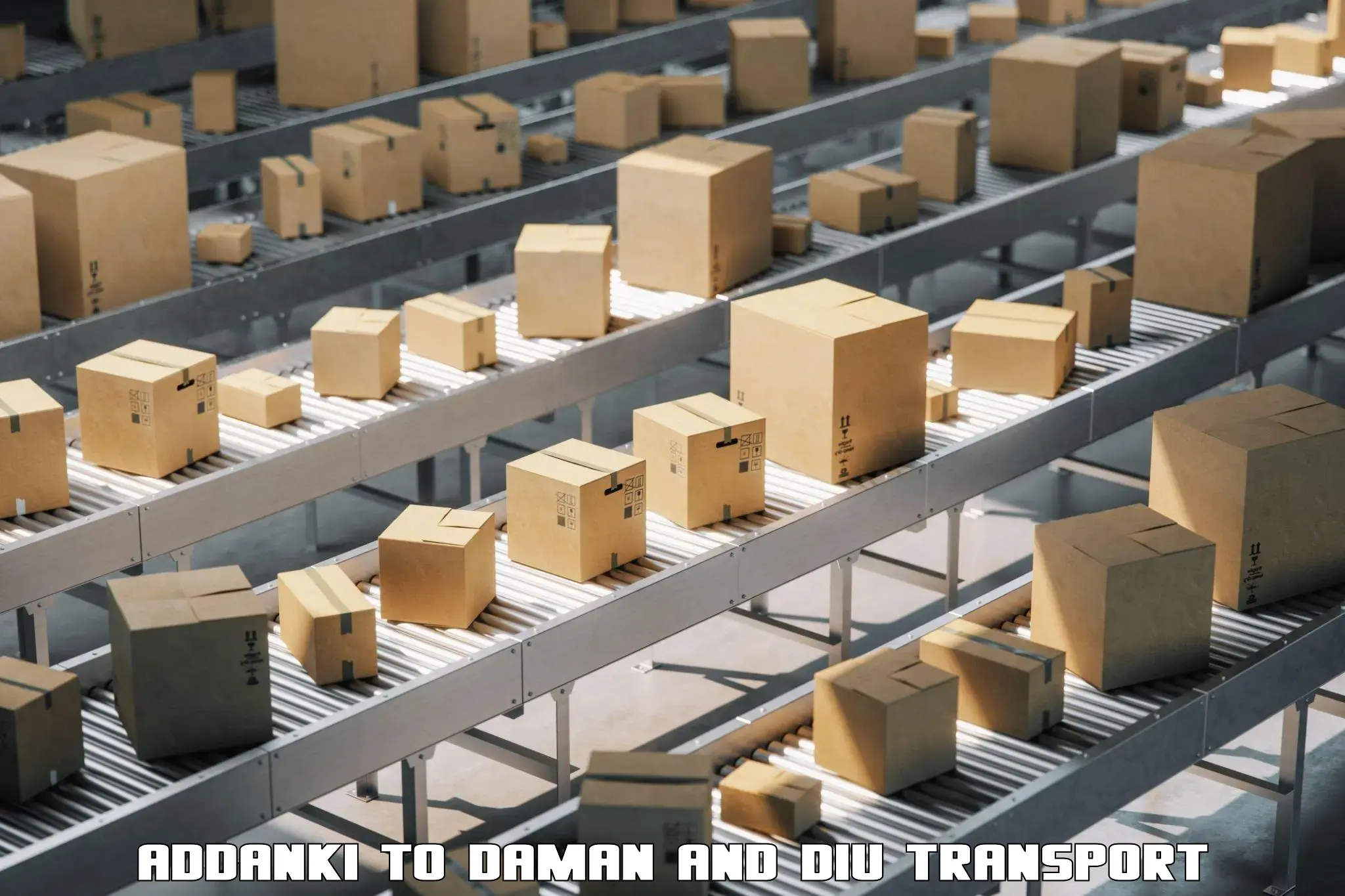 Cargo transport services Addanki to Daman and Diu