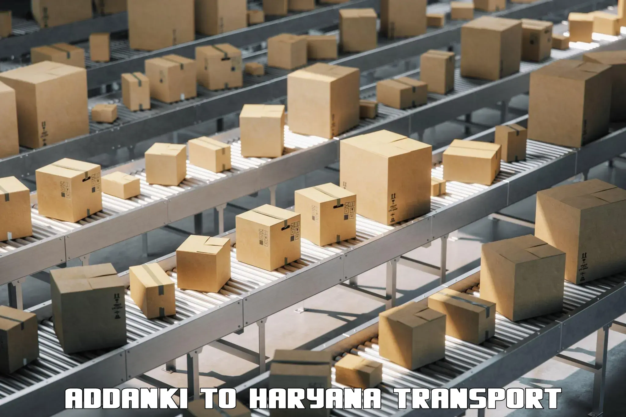 Container transportation services Addanki to Haryana