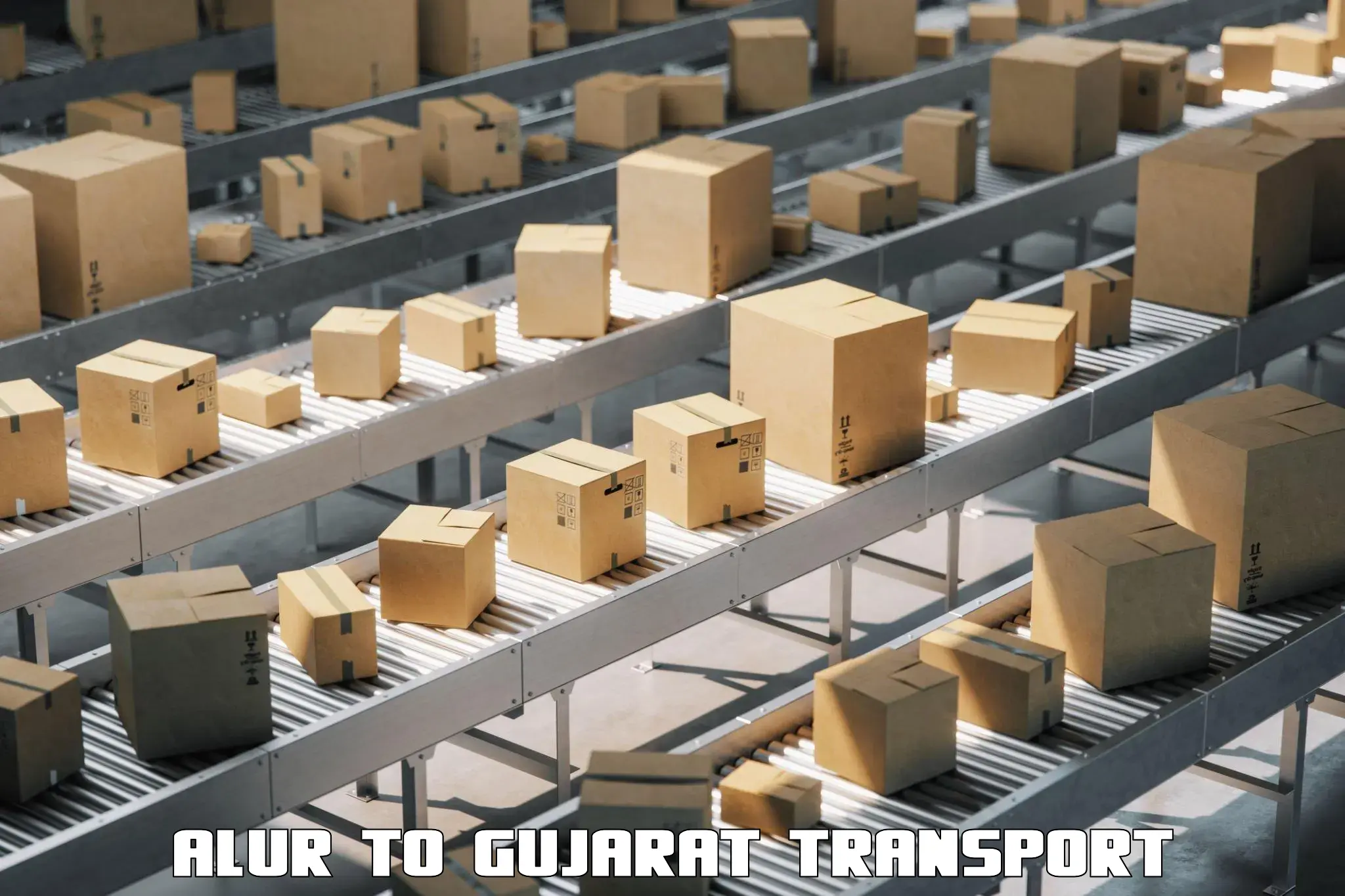 Nearest transport service Alur to Gujarat