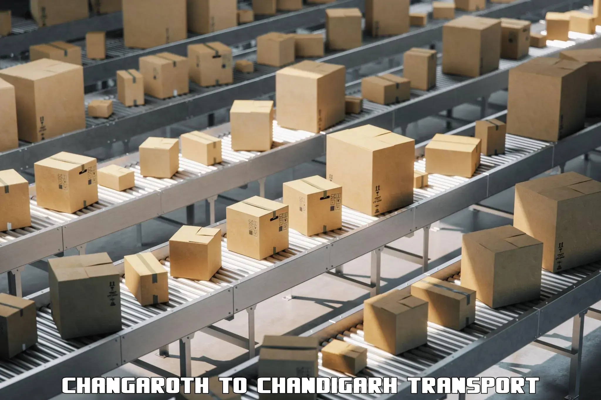 Air cargo transport services in Changaroth to Chandigarh