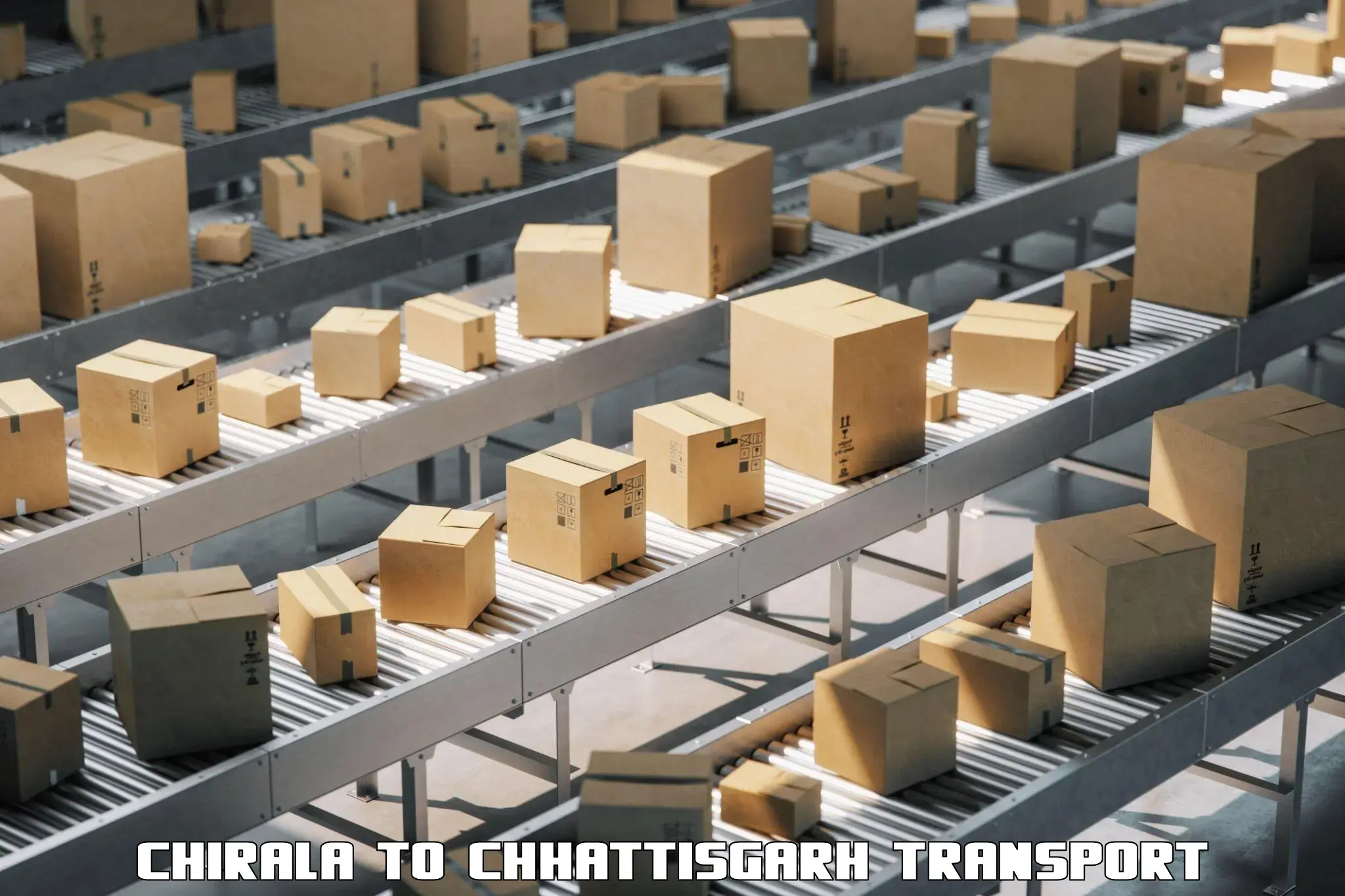 Parcel transport services Chirala to Raigarh