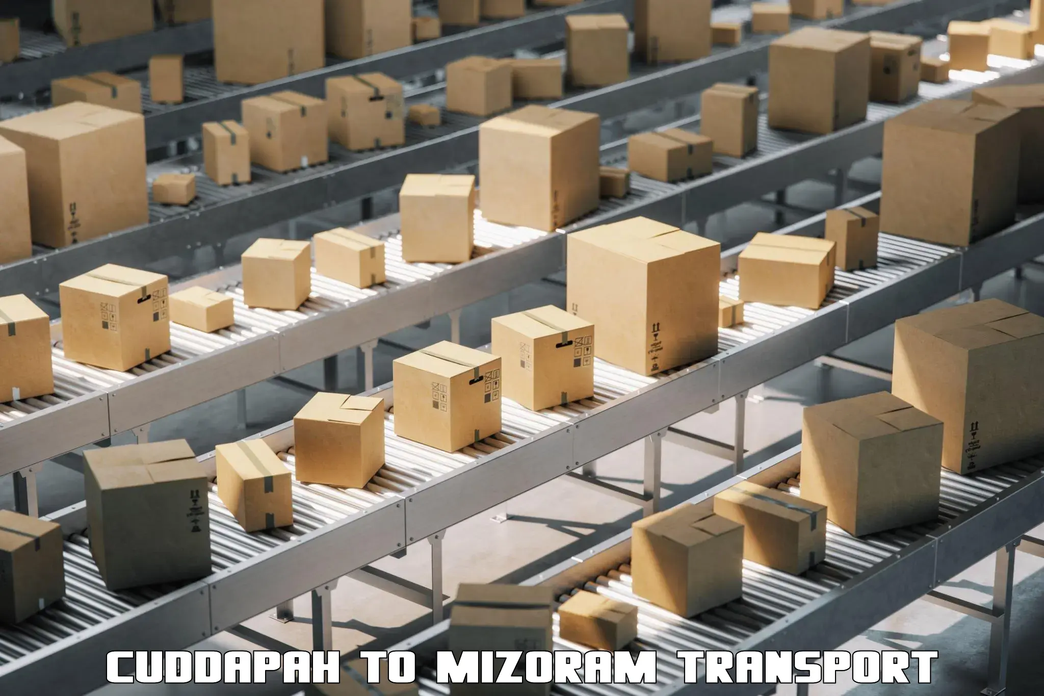 Commercial transport service Cuddapah to Mizoram