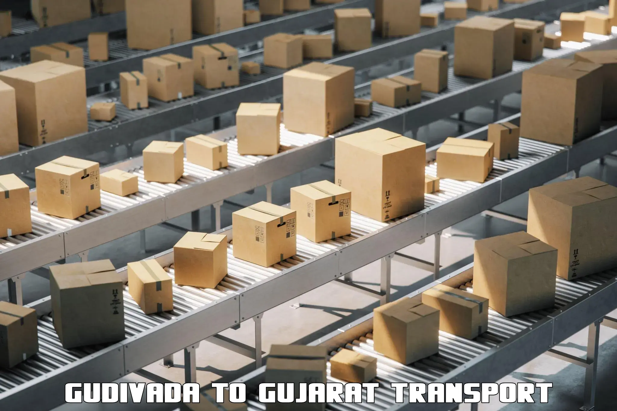 International cargo transportation services Gudivada to Gujarat