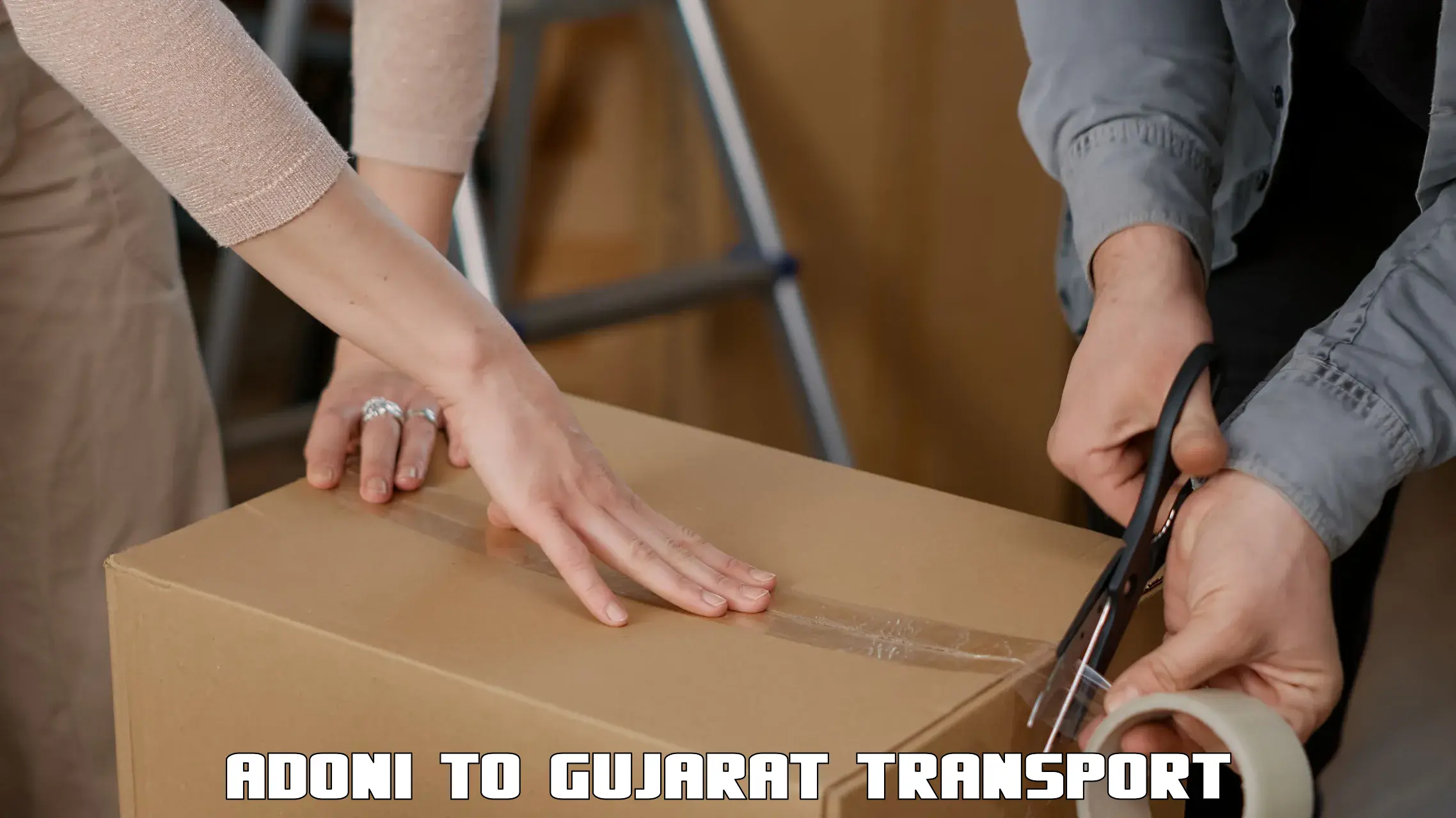 Vehicle transport services Adoni to Gujarat