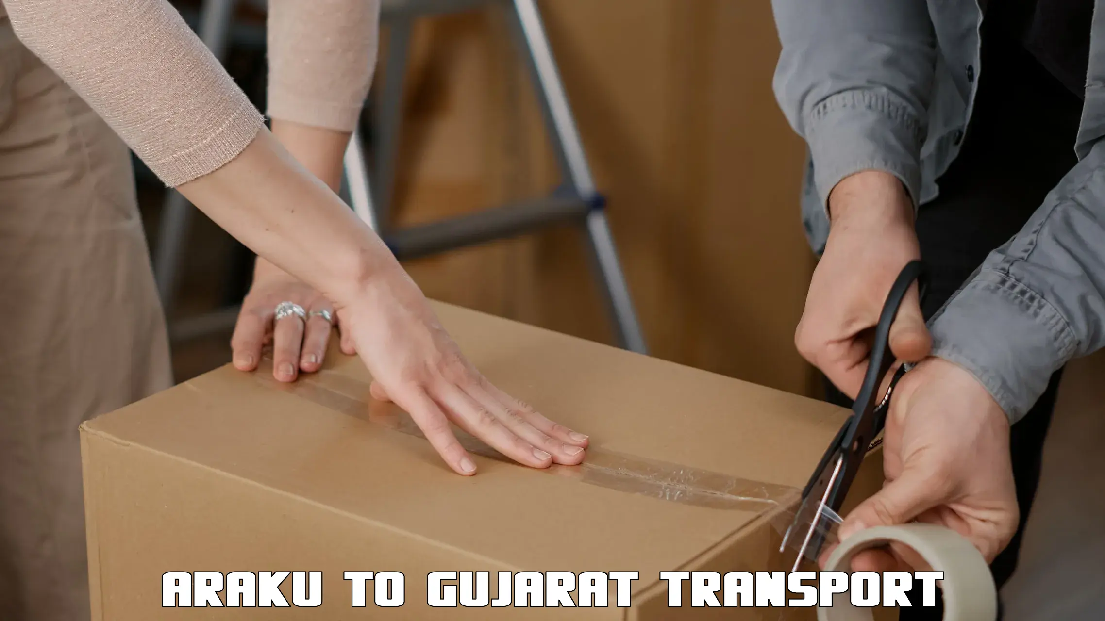 Road transport online services Araku to Patan Gujarat