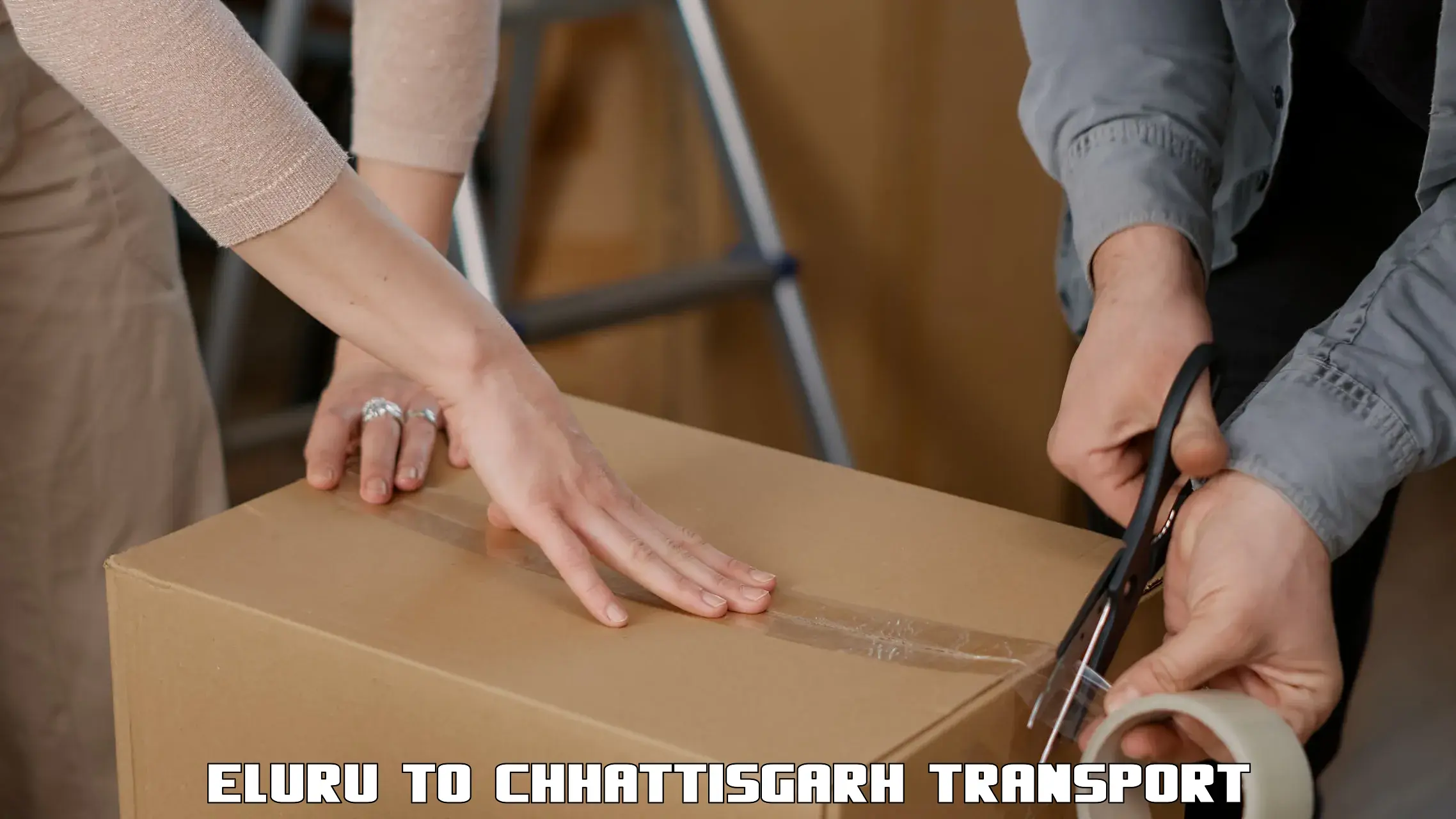 Parcel transport services Eluru to NIT Raipur